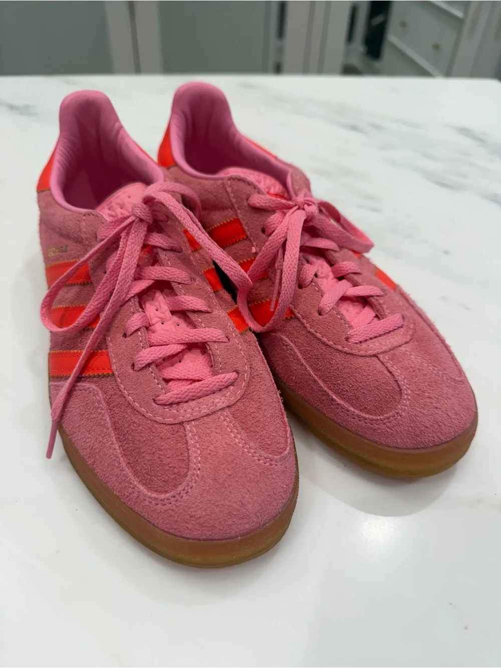 adidas Gazelle Indoor 'Beam Pink Solar Red' women’s size 7.5